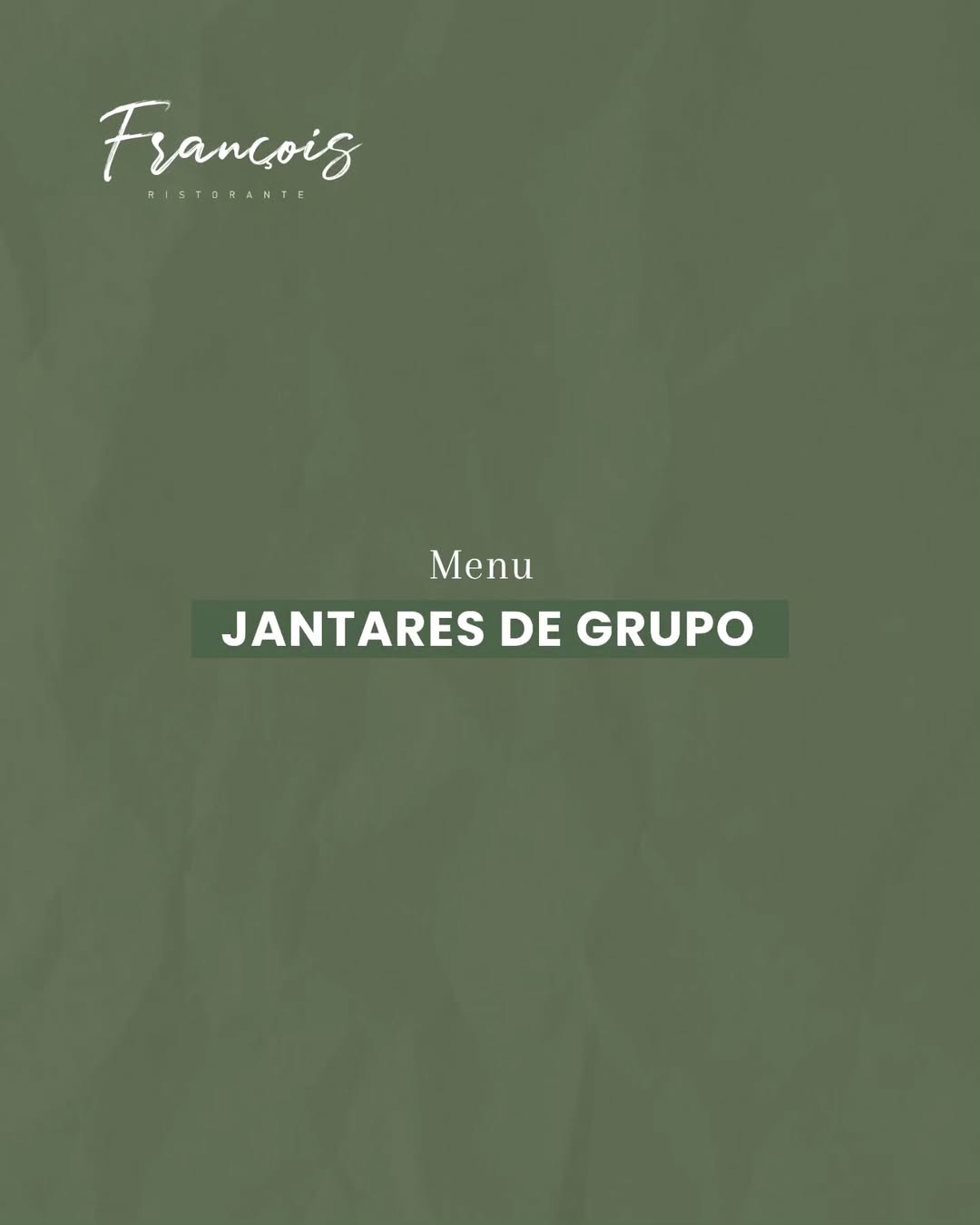 Menu de jantar de grupo — capa