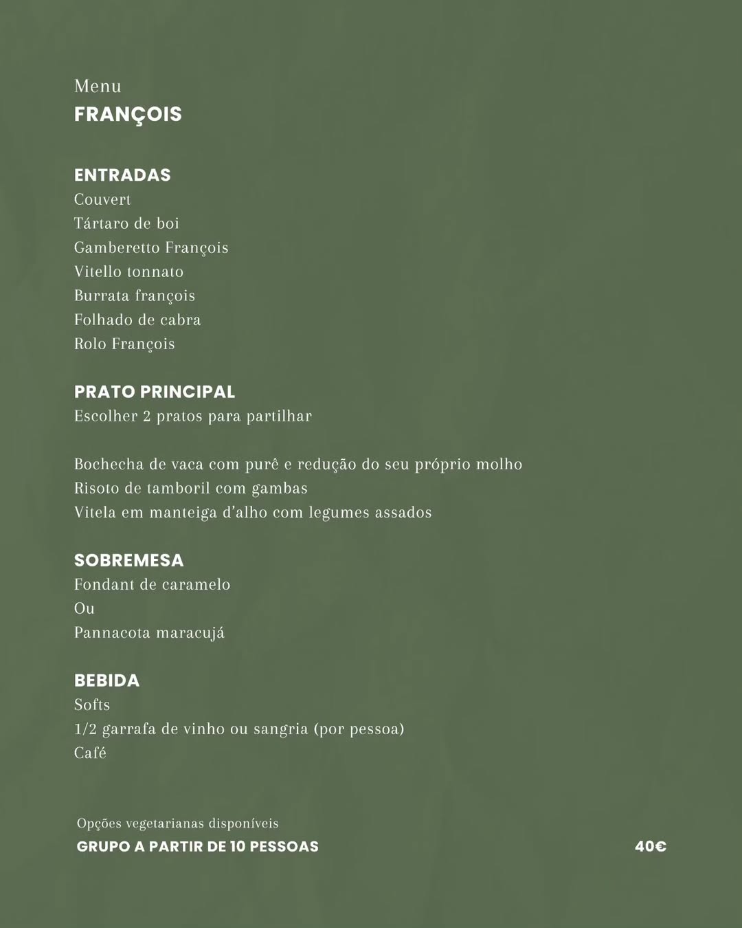 Menu de jantar de grupo — página 2