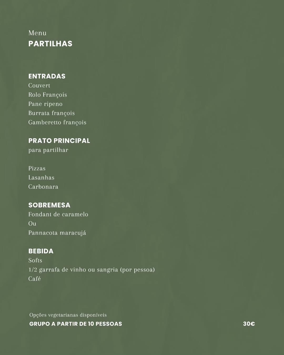 Menu de jantar de grupo — página 3