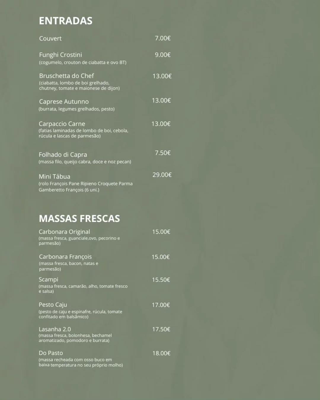 Ementa take-away — página 2